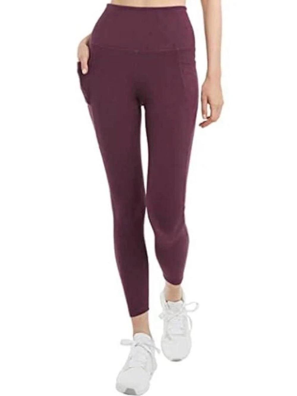 Danskin High-Waist Side-Pocket Leggings - Plum